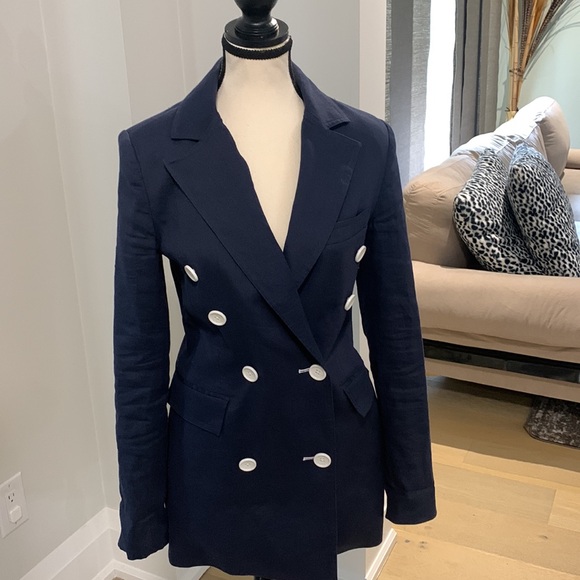 Robert Rodriguez Dark Blue Blazer Size 6 - Picture 3 of 6